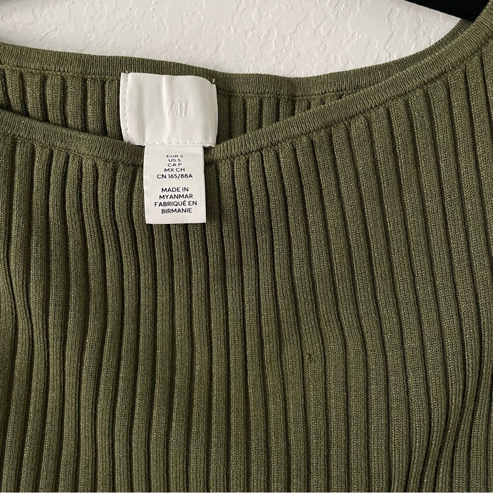 H&M Rib-Knit Boat-Neck Top - Picture 3 of 5